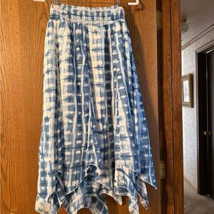 Style & Co. Asymmetrical Blue and White Skirt